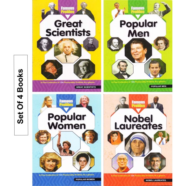 Famous Profiles - Great Scientists, Popular Men, Popular Women, Nobel Laureates - Set Of 4 Book